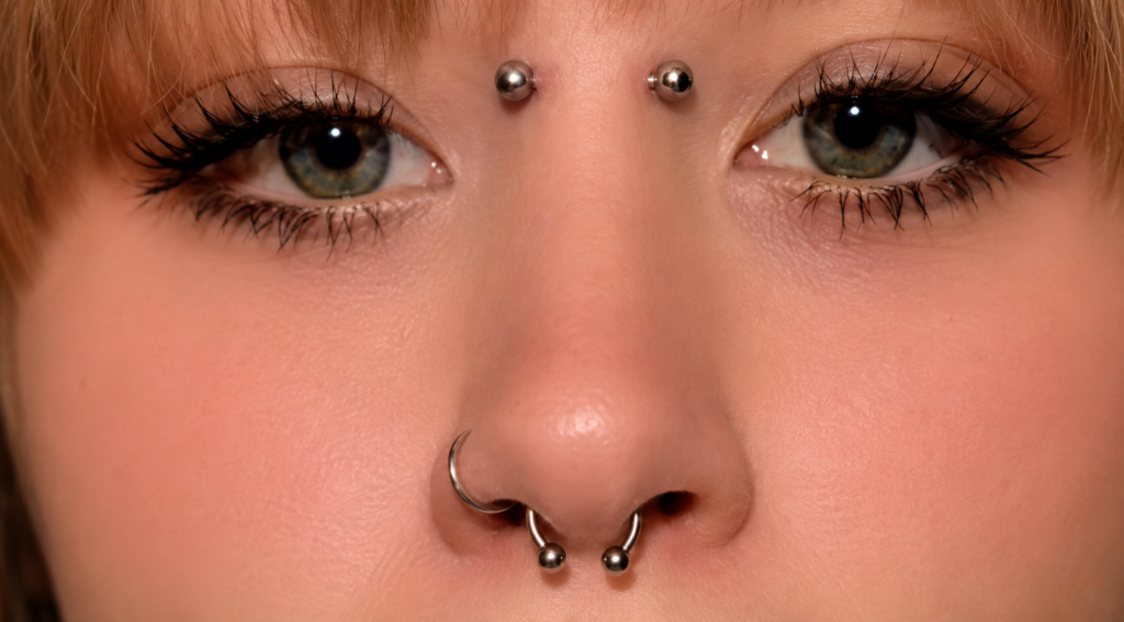 Facial piercings